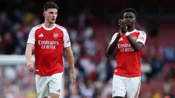 Declan Rice y Bukayo Saka no son titulares con Arsenal