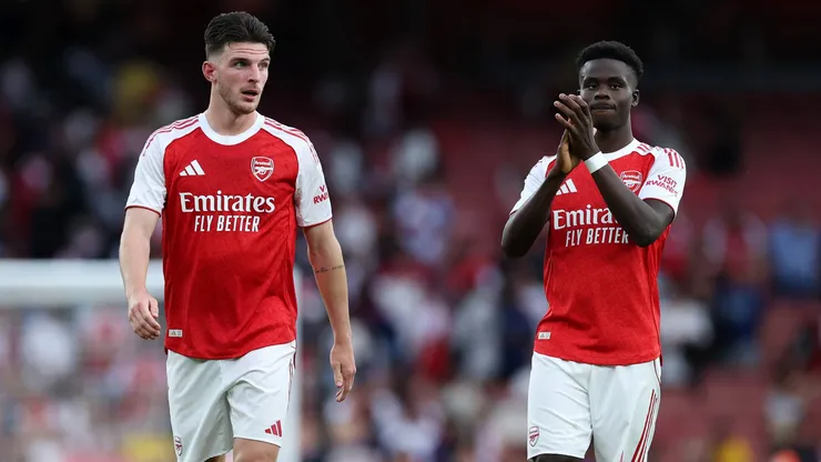 Declan Rice y Bukayo Saka no son titulares con Arsenal