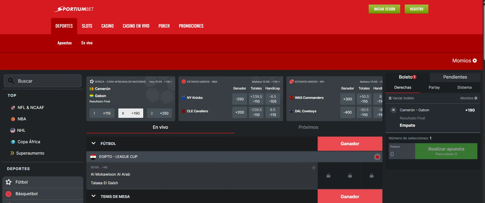 Cómo apostar en Sportium