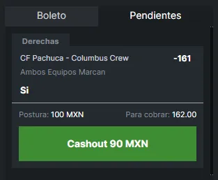 Cash out en Sportiumbet