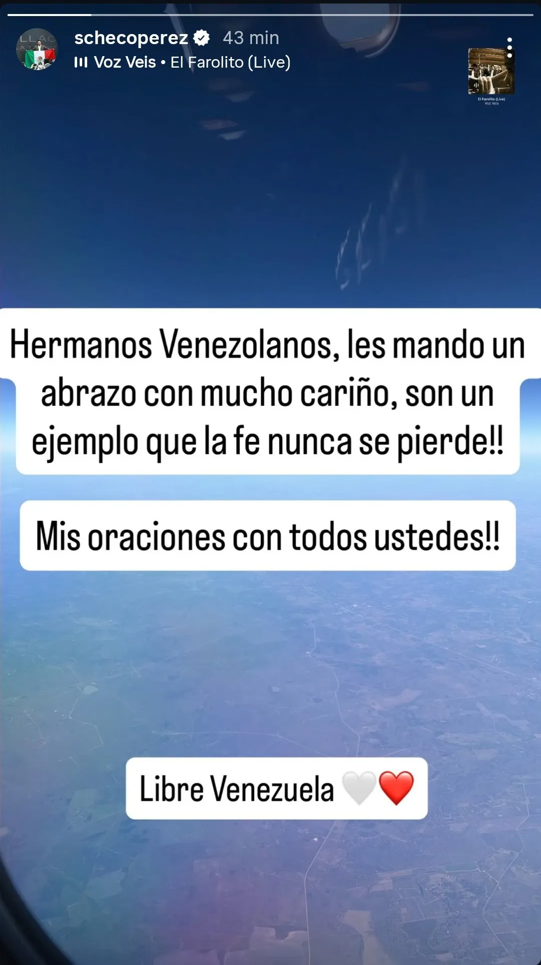 El mensaje que publicó Checo Pérez en Instagram