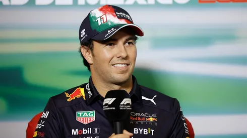 Checo Pérez en conferencia de prensa