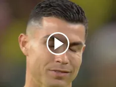 La reacción de Cristiano Ronaldo al gol de Julián Quiñones