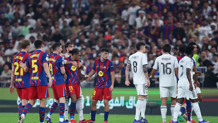 Barcelona vs. Real Madrid por la final de la Supercopa.