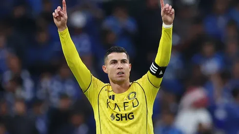 Cristiano Ronaldo celebra su gol contra Al-Hilal