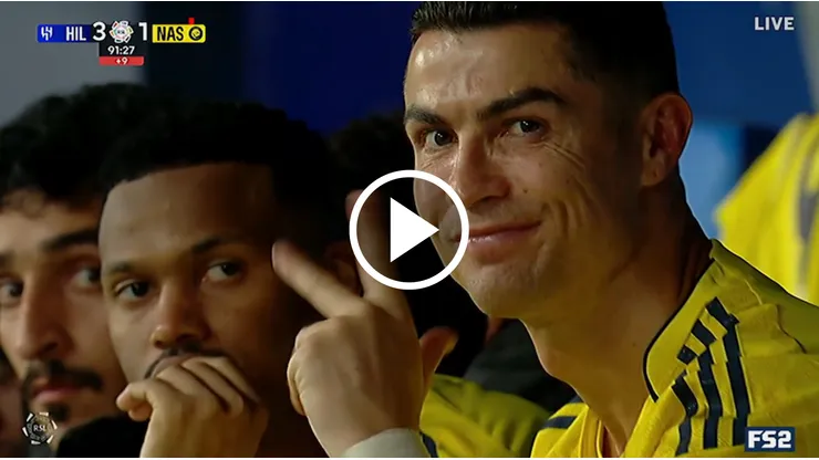 Cristiano le hizo un gesto a la cámara tras el tercer gol de Al-Hilal