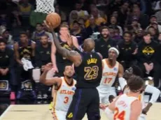 LeBron y una jugada a lo Curry en la victoria de Lakers vs. Hawks