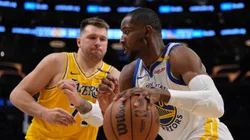 Jonathan Kuminga y Luka Doncic en Lakers vs. Warriors.