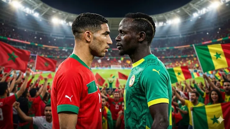 Marruecos vs. Senegal por la Copa Africana.