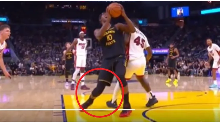 La lesión de Jimmy Butler en Warriors vs. Heat.