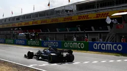 Bandera a cuadros en el Gran Premio de Barcelona