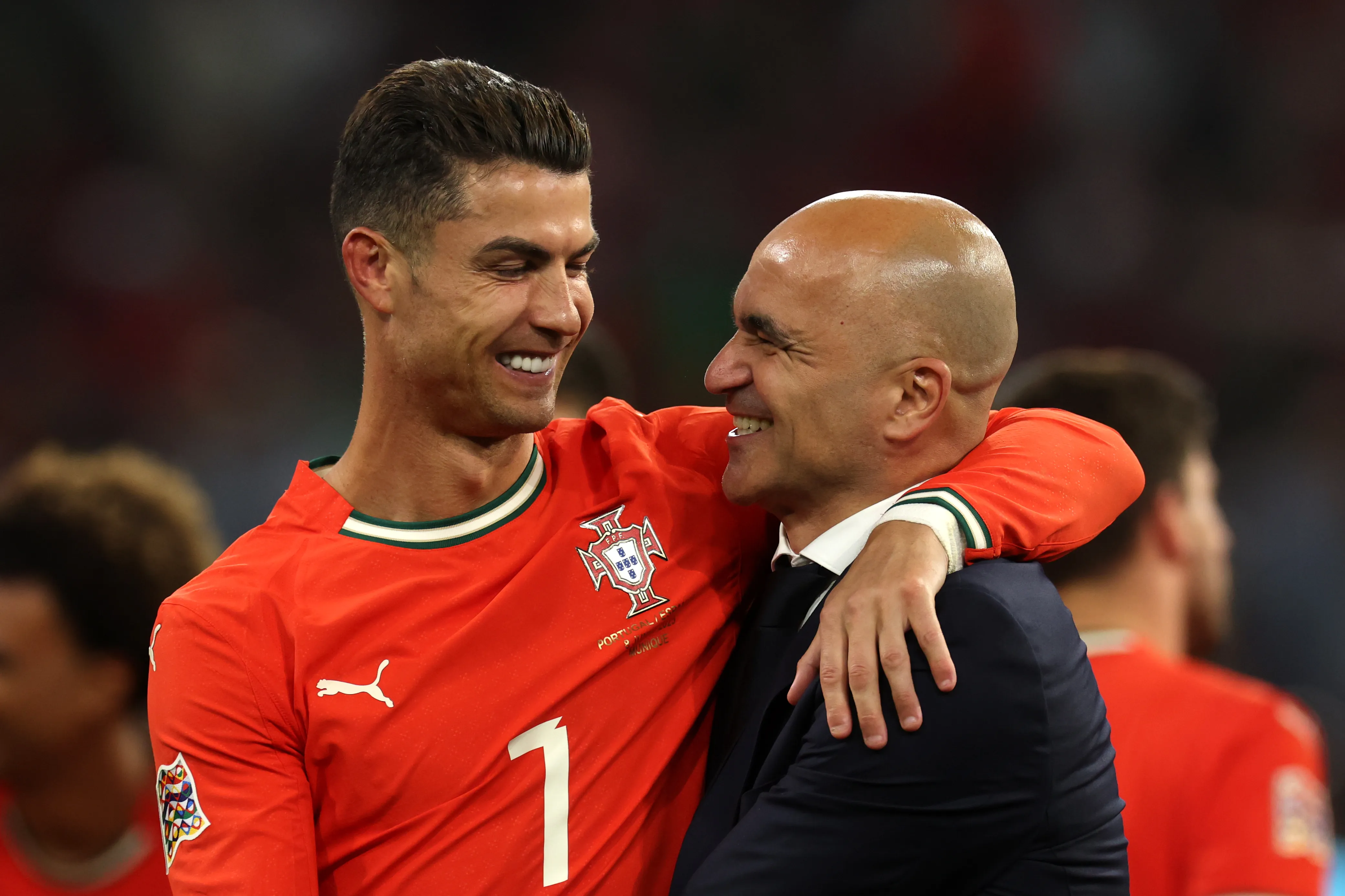 Roberto Martínez y Cristiano Ronaldo (Getty Images)