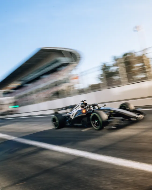 El coche de Cadillac en el circuito de Barcelona (@F1)