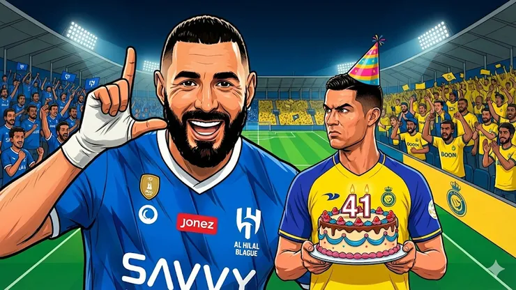 Karim Benzema se estrenó con gol en el duelo de Al-Hilal ante Al-Okhdood por la Saudi Pro League