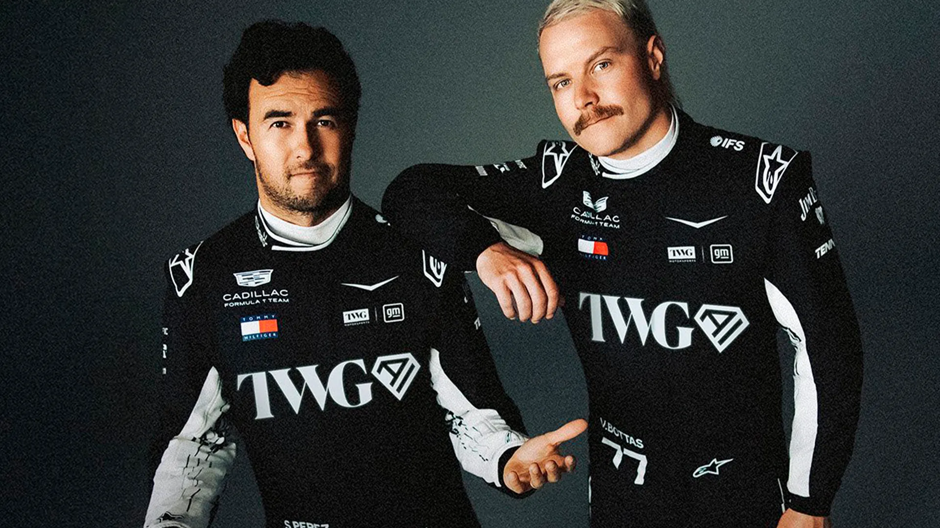 Checo Pérez y Valtteri Bottas con los nuevos monos de Cadillac (@Cadillac_F1)