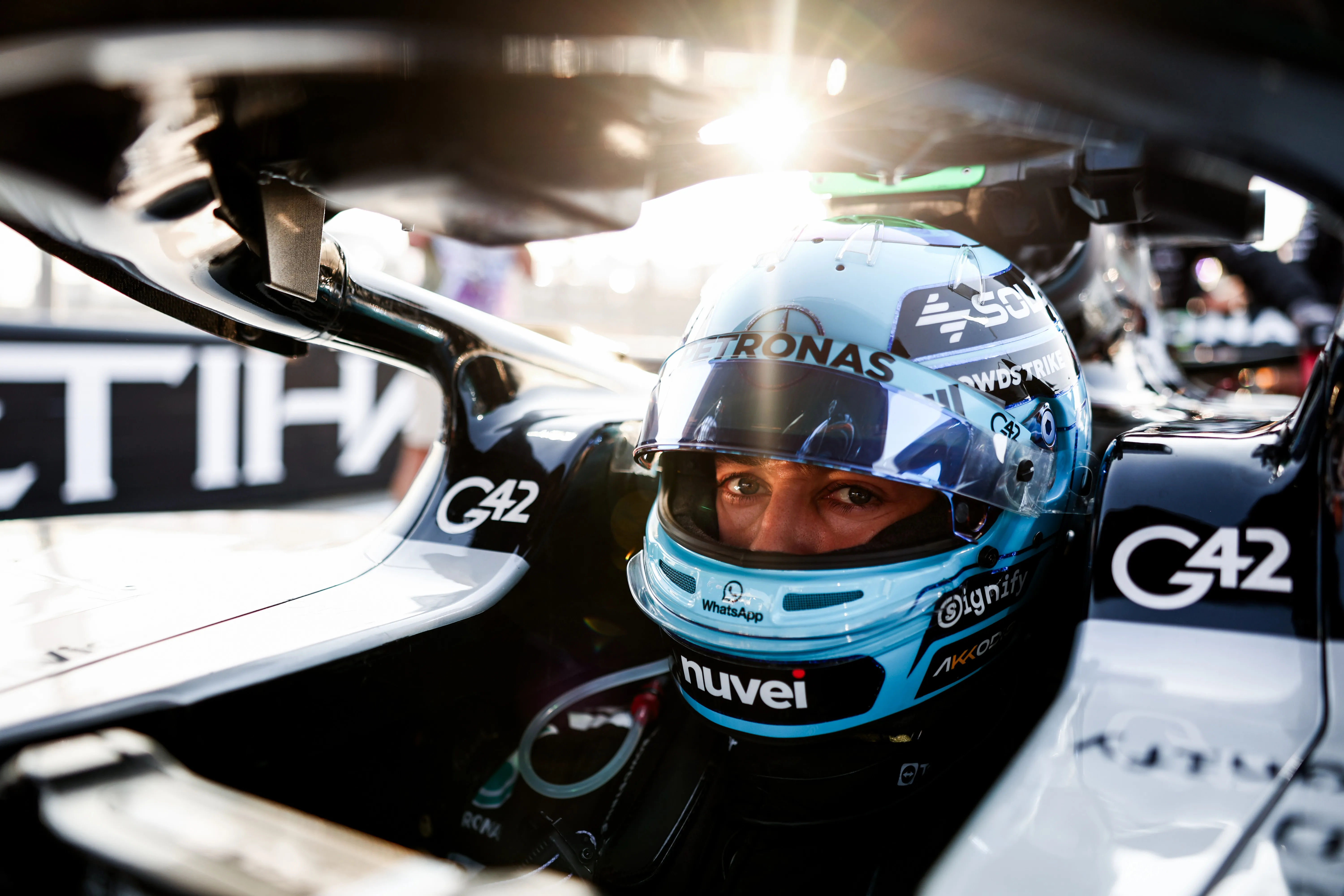 George Russell, piloto de Mercedes (GETTY IMAGES)