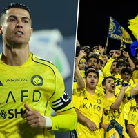 Cristiano recibió el apoyo de los aficionados de Al-Nassr