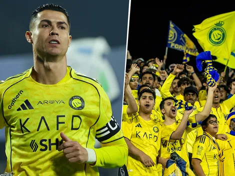 Cristiano recibió el apoyo de los aficionados de Al-Nassr