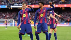 El baile de Lamine Yamal y Alejandro Balde en la victoria de Barcelona