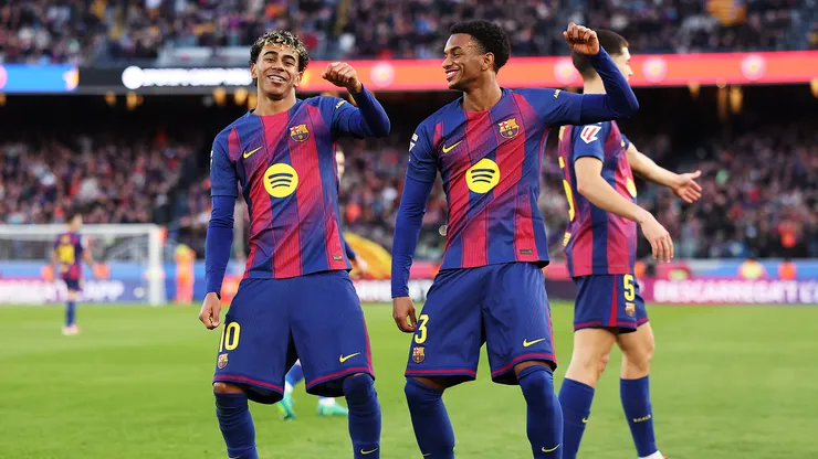 El baile de Lamine Yamal y Alejandro Balde en la victoria de Barcelona