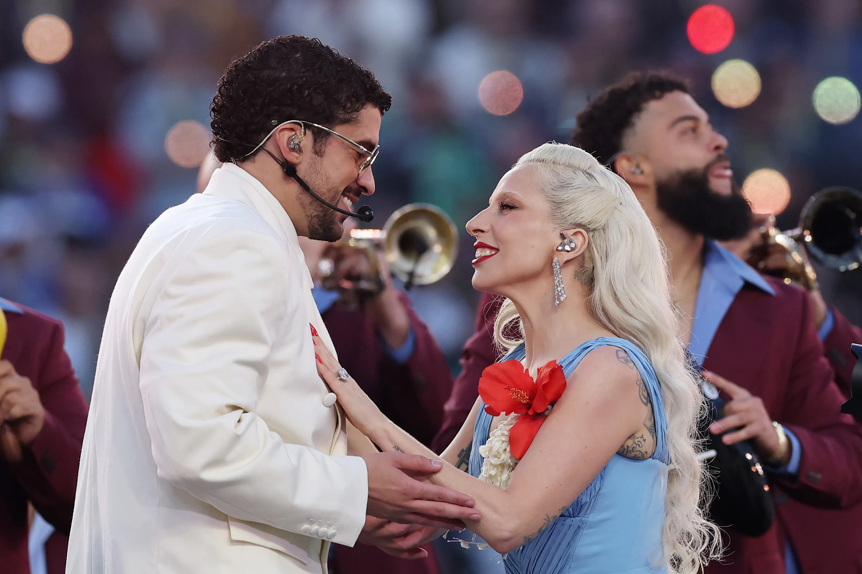 Bad Bunny y Lady Gaga pusieron a bailar a millones de personas en todo el mundo (Getty).