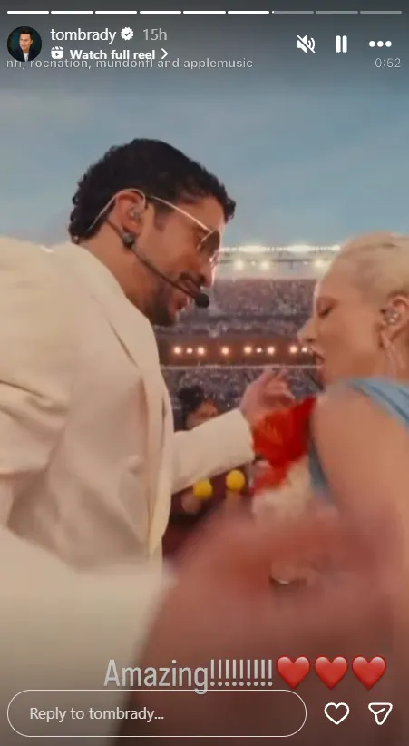 Captura de la historia que publicó Tom Brady en su Instagram