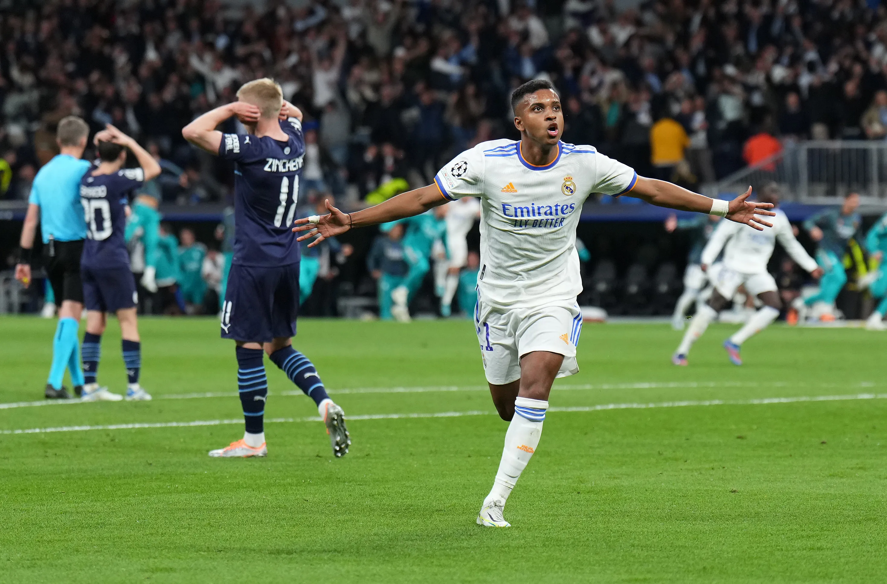 El gol de la remontada de Rodrygo en Real Madrid vs. Manchester City (GETTY IMAGES)