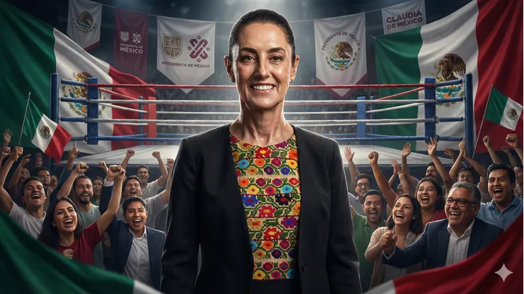 Claudia Sheinbaum se une al boxeo buscando mejorar el país.