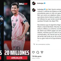 Mientras Messi gana 12 millones en Inter Miami, el salario que cobra James en Minesotta