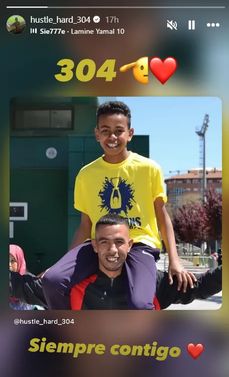 Captura de la historia del padre de Lamine Yamal