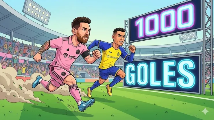 Messi vs. Cristiano Ronaldo por los 1000 goles.