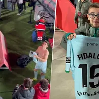 Álvaro Fidalgo pone a llorar a un niño aficionado del Real Betis