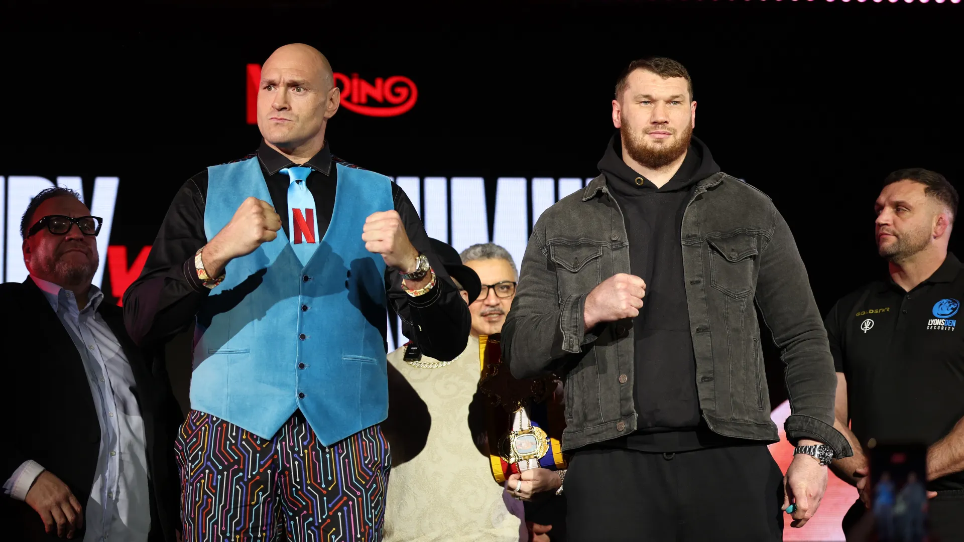 Tyson Fury confirmó su pelea con Arslanbek Makhmudov para abril. (GETTY IMAGES)