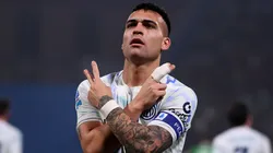 Lautaro Martínez baja ante Lecce por la Serie A.