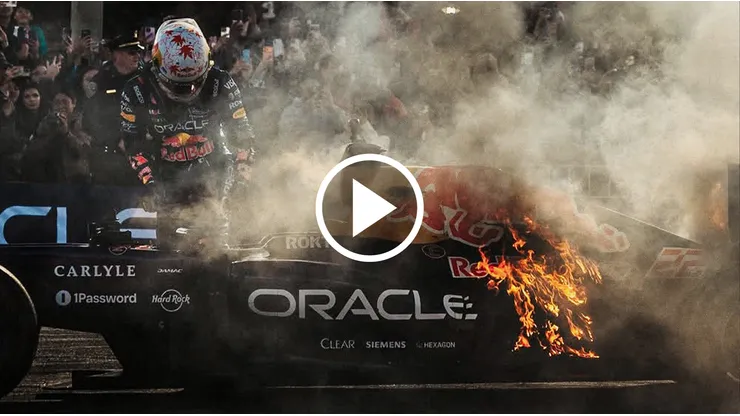 El coche de Yuki Tsunoda se prendió fuego en San Francisco