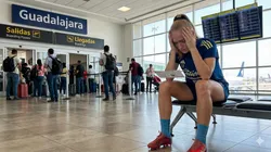 Sarah Luebbert en el Aeropuerto de Guadalajara