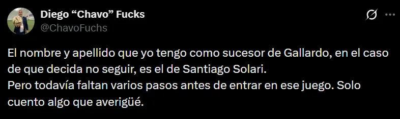 Captura de la información de Chavo Fucks en X