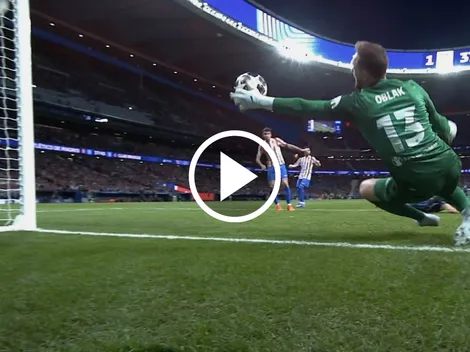 Valió como un gol: la atajada imposible a una mano con la que Jan Oblak salvó al Atlético Madrid en Champions