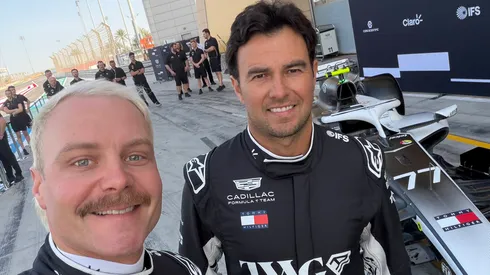 La selfie de Valtteri Bottas con Checo Pérez