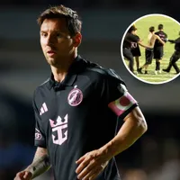 Lionel Messi fue derribado tras una invasión de aficionados