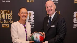 Claudia Sheinbaum y Gianni Infantino