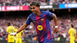 Lamine Yamal marcó un doblete en el primer tiempo