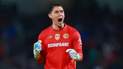 Hugo celebró el 3-2 agónico de Toluca.