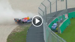 Max Verstappen se accidentó en la qualy del GP de Australia