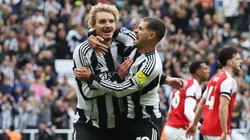 Bruno Guimaraes y Nick Woltemade, jugadores de Newcastle