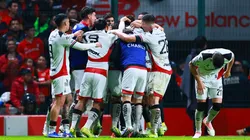 Festejo de Victor Rios tras el empate de Atlas vs Toluca