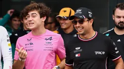 Franco Colapinto y Checo Pérez sonríen juntos en Australia