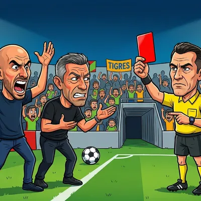 ¡Pedro Caixinha y Guido Pizarro fueron expulsados en Juárez vs. Tigres UANL!