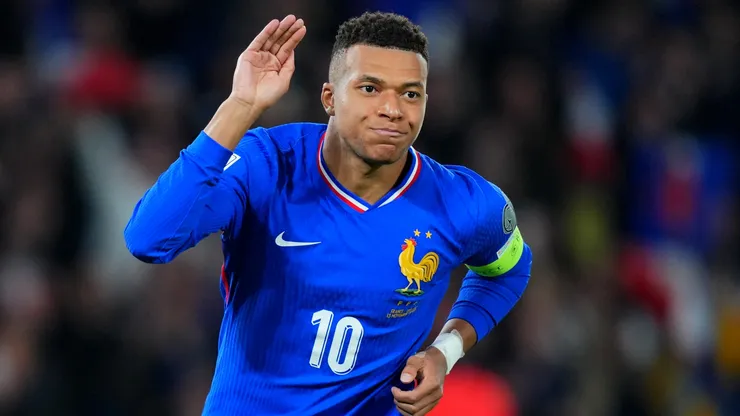 Kylian Mbappé festeja uno de sus tantos en el 4-0 frente a Ucrania en la anterior ventana internacional.