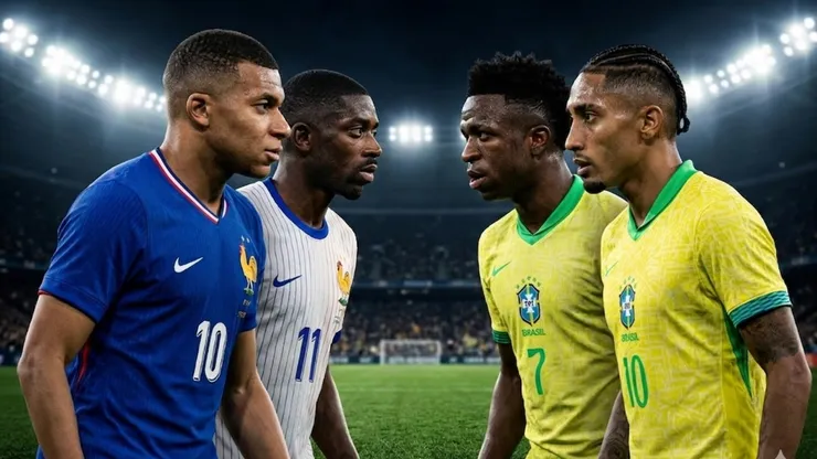 Valor de plantilla de Brasil vs. Francia